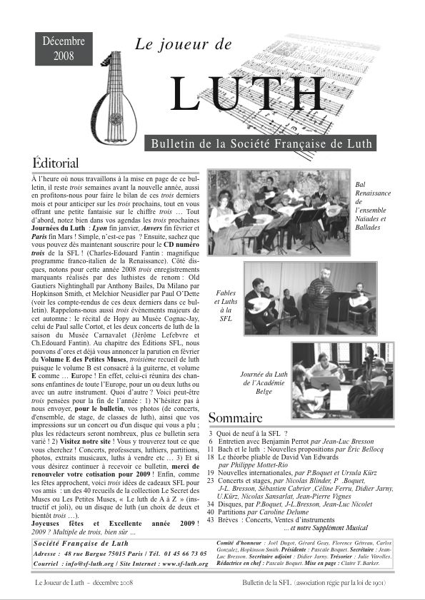Bulletin SFL Décembre 2008.jpg - Le Joueur de Luth : Décembre 2008